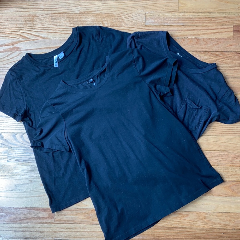 Bundle of 3 women’s S-M black tees
